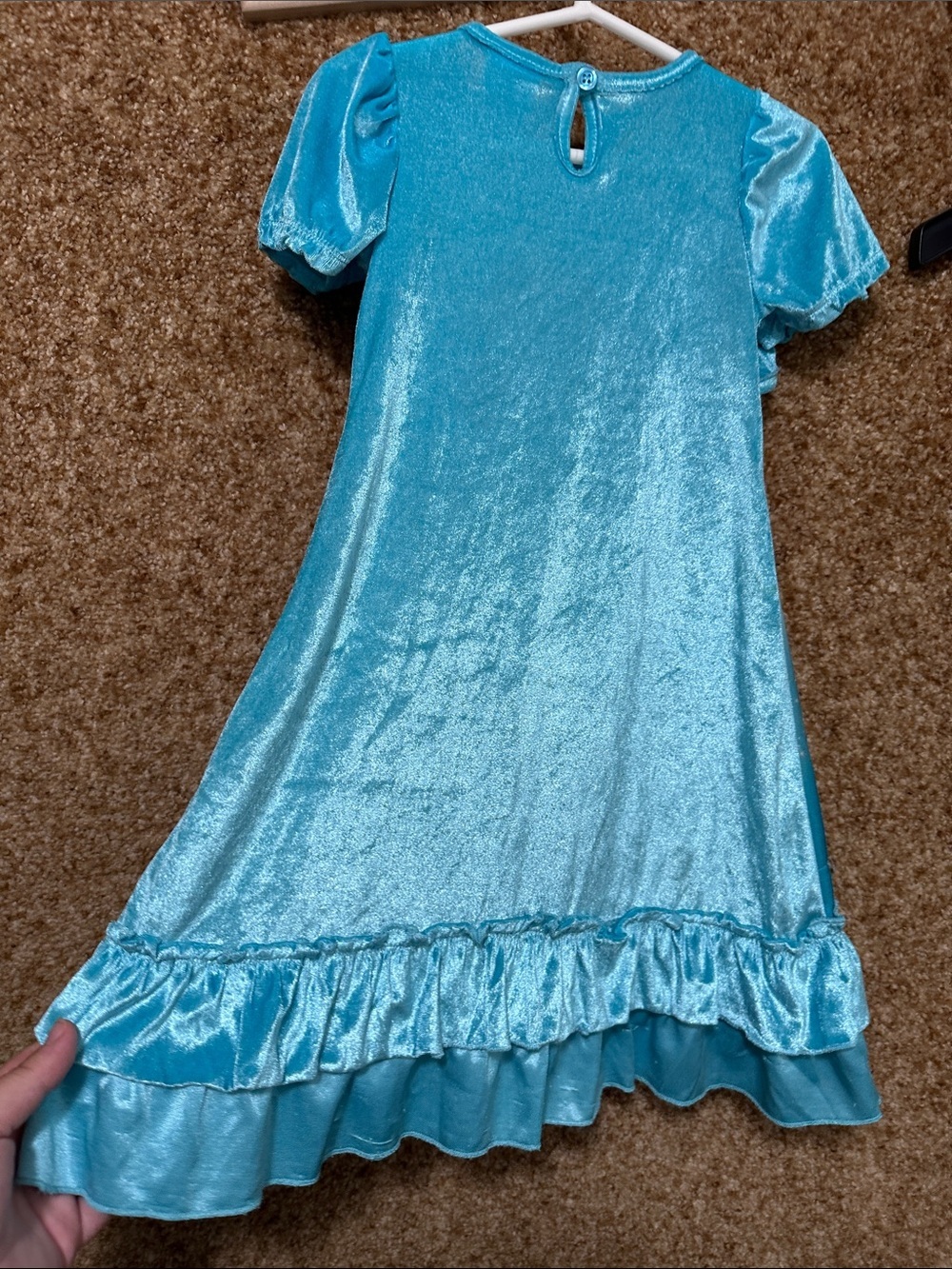 Vintage Disney Ariel Velvet Bodice with Ruffle Trim Dress up Night gown - Picture 7 of 8
